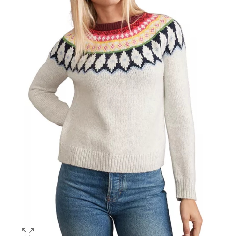 Marine Layer Women's Colorful Fair Isle Sweater Small